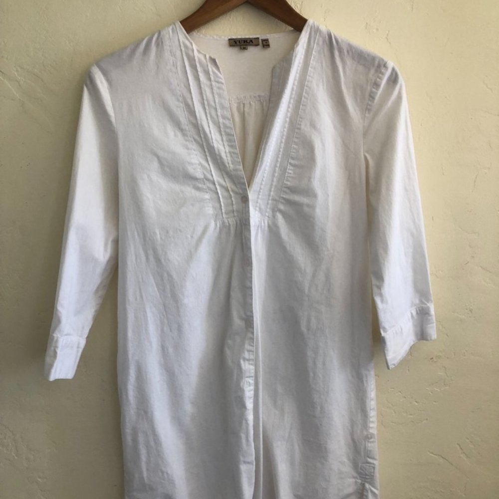 White Cotton shift nightgown